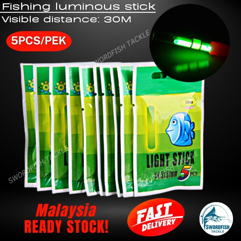 5 PCS Light Stick Fishing Lampu Pelampung Umpan 30M Fishing Float Light ...