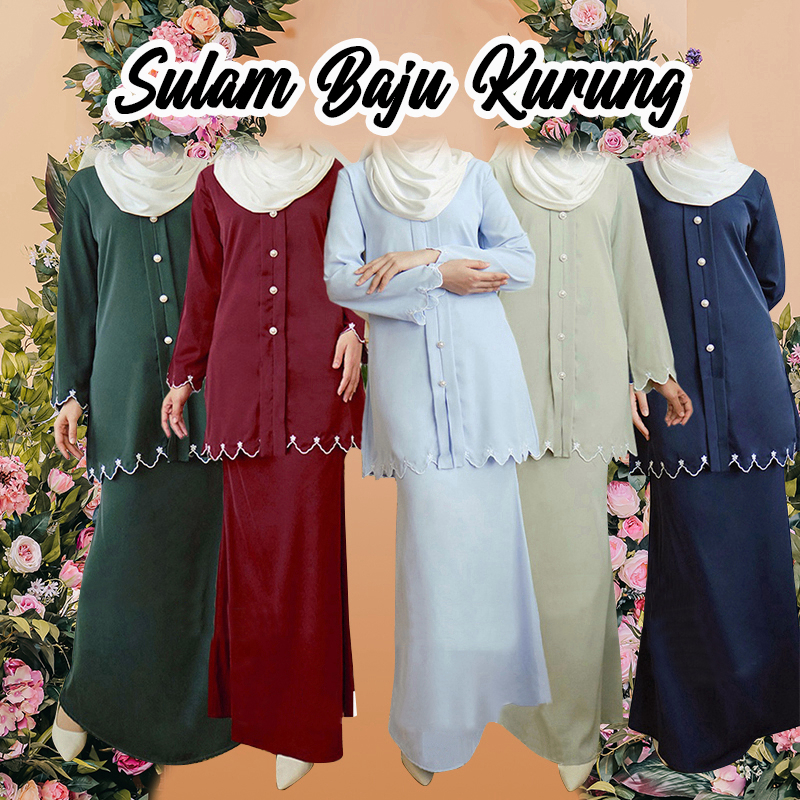 BAJU KURUNG KEBAYA NikahTunang KEBARUNG SULAM BRIDESMAID NIKAH/Tunang ...