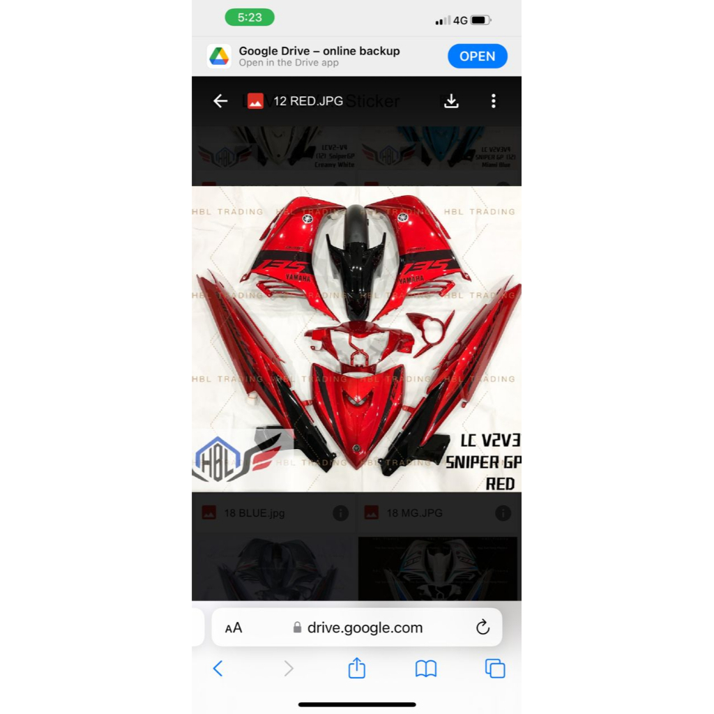 YAMAHA LCV4 LCNEW COVER SET MERAH SKALA GP LIMITED EDITION SIAP TANAM ...