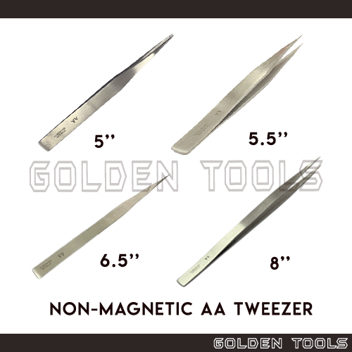 Stainless Steel AA Tweezer Smooth Thin Tip Holding Tools