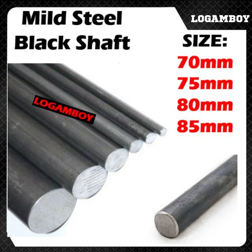 ROUND BAR ROD MILD STEEL BLACK SHAFT BESI BULAT MS ROD 70mm 75mm 80mm ...