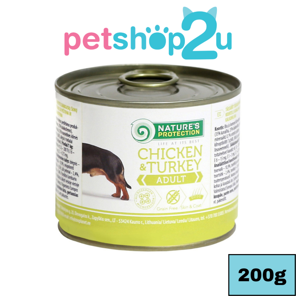 Nature's Protection Dog Adult Chicken & Turkey (200g) Canned Food
