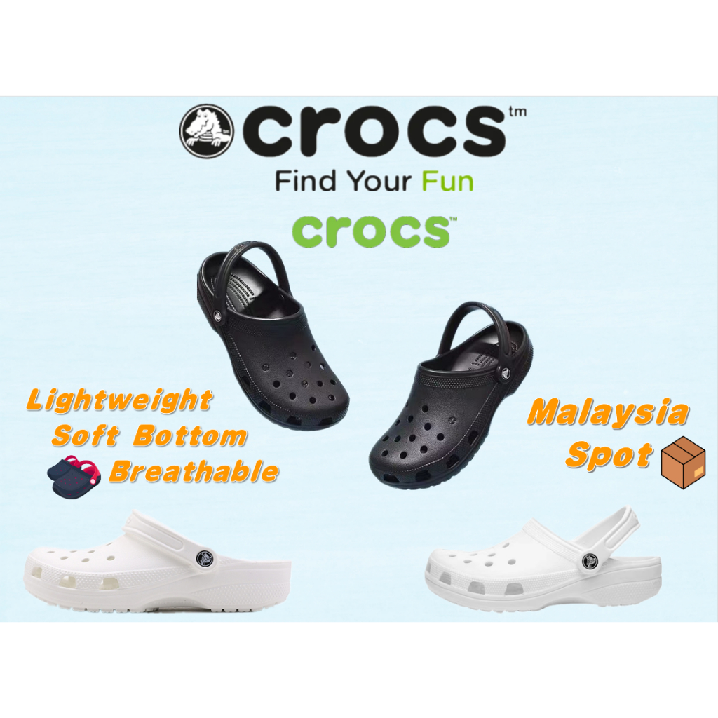 Crocs Literide Classic Shoes Men's Large Crocodile Slippers Soft Sole 