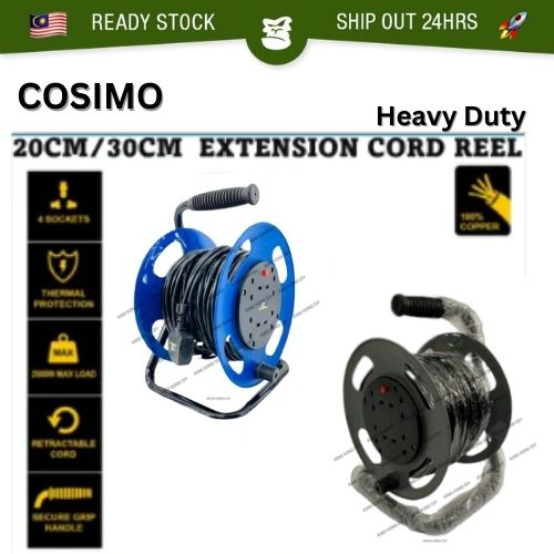 COSIMO 4Gang Industrial Type Extension Plug & Adapters Heavy Duty 20M ...