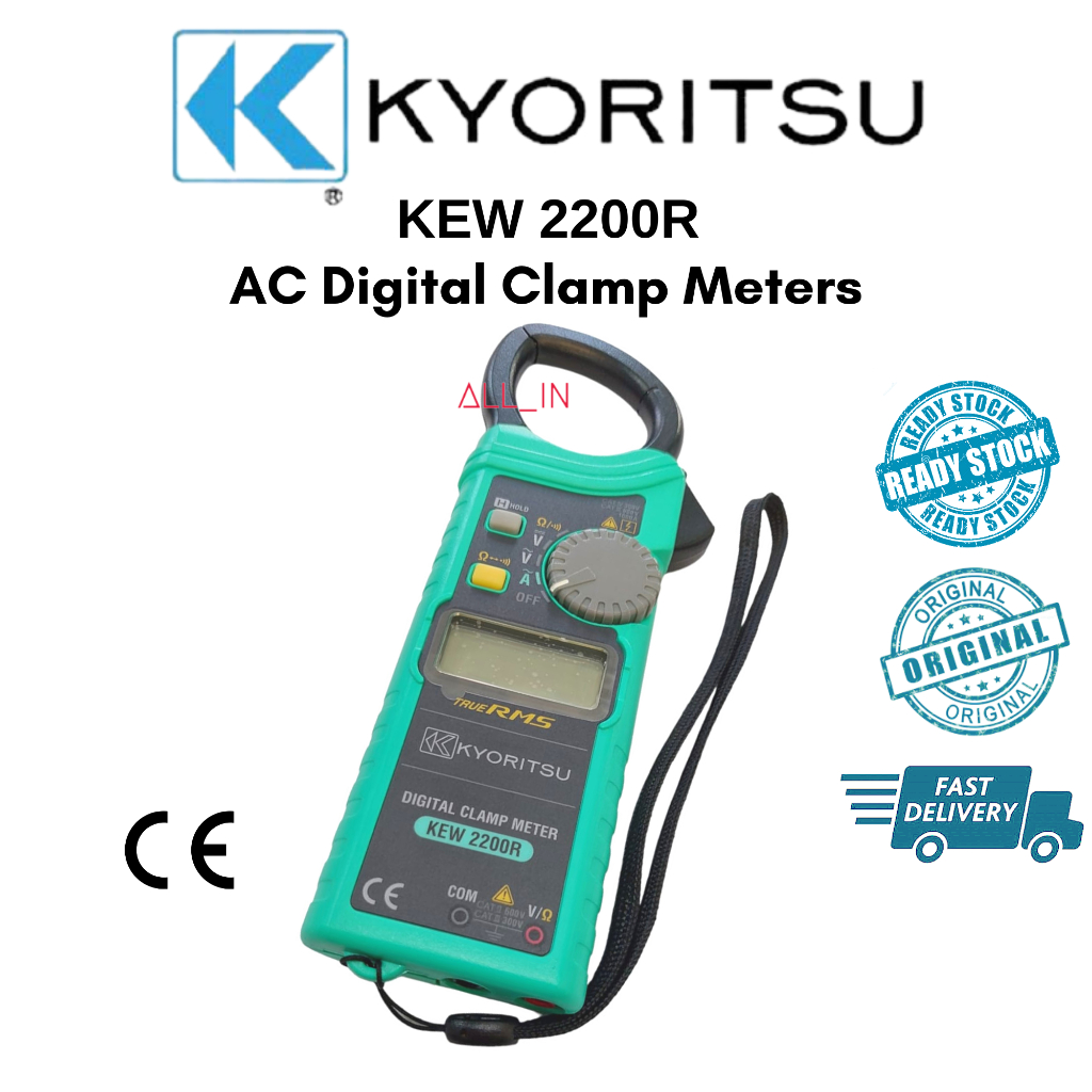 Kyoritsu 2200R AC Digital Clamp Meters True RMS Ready Stock 👍 Original ...