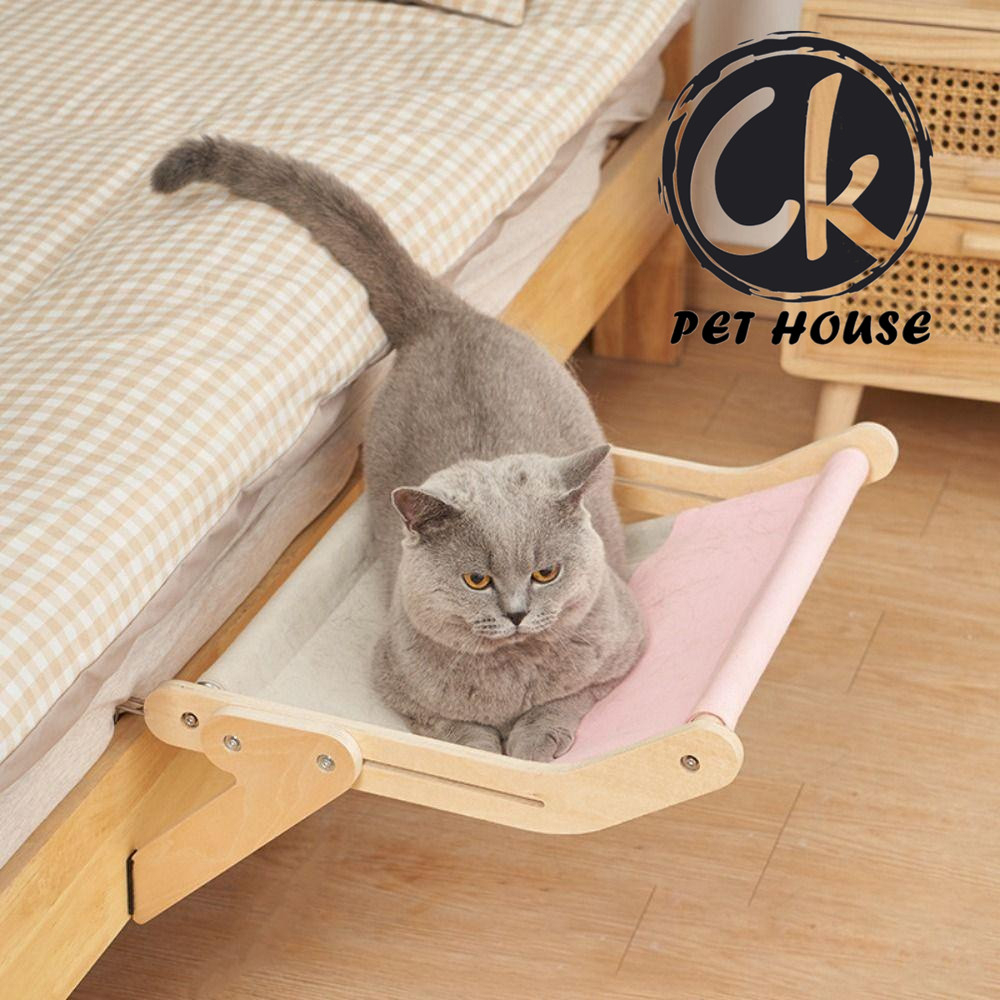 Royal Chair Cat Hammock Wooden Hanging Adjustable Rest Sleeping Balcony ...