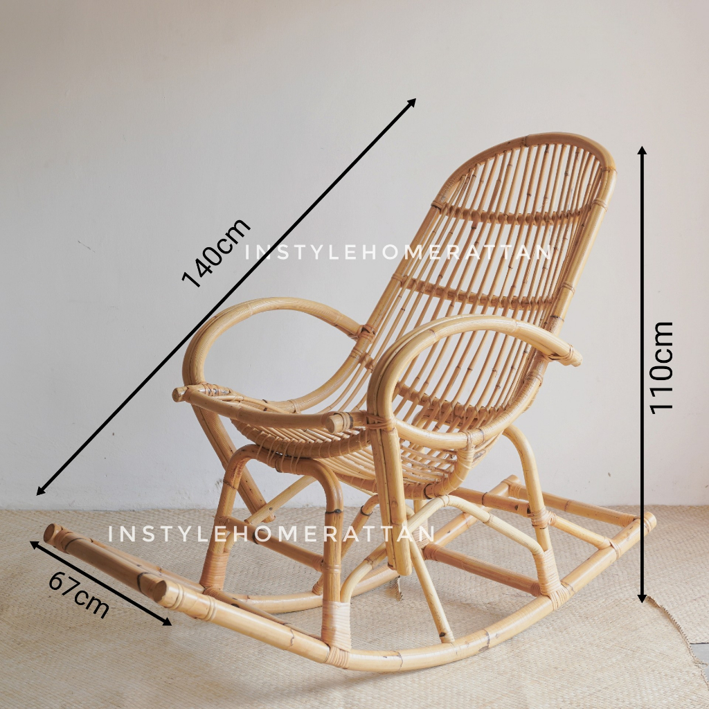 Rocking Chair Rattan Kerusi Goyang Rotan Shopee Malaysia