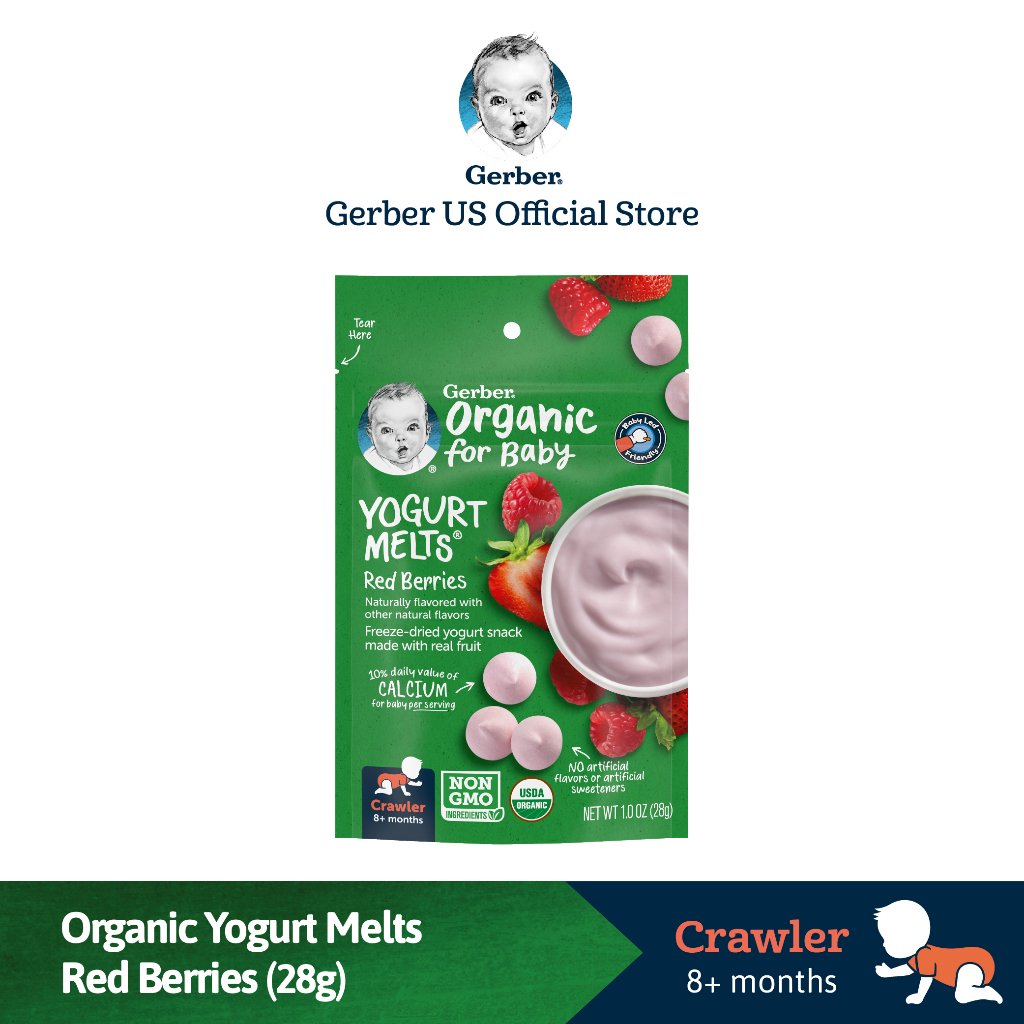 Gerber Organic Yogurt Melts Red Berries 28g Shopee Malaysia