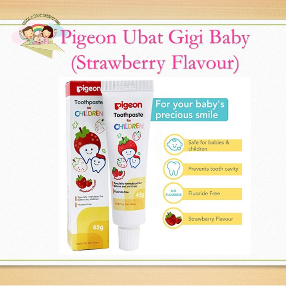 Pigeon Ubat Gigi Baby Toothpaste for Baby 6 Month and Above (Strawberry