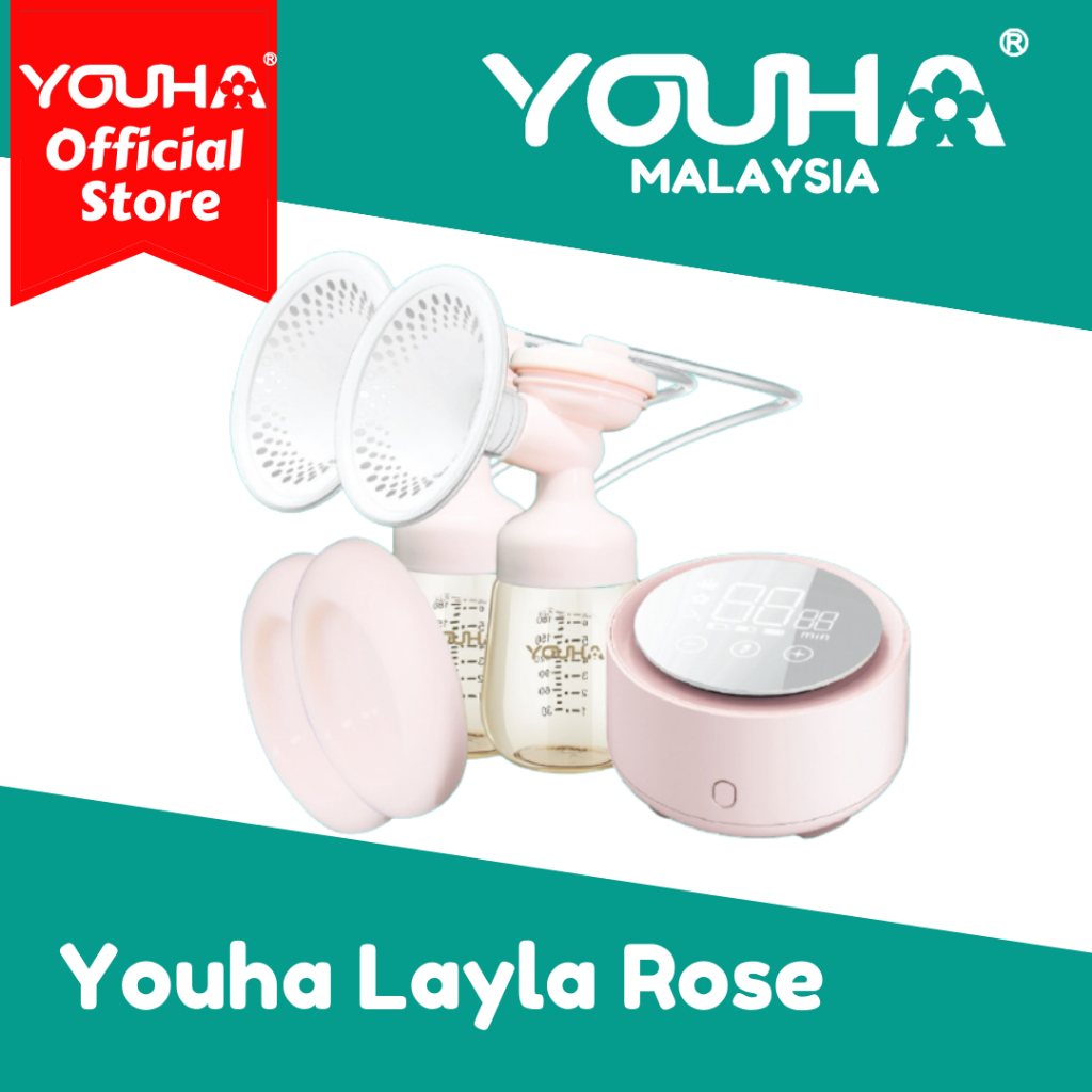 (OFFICIAL STORE) YOUHA LAYLA ROSE DOUBLE BREAST PUMP WARRANTY 2 YEARS