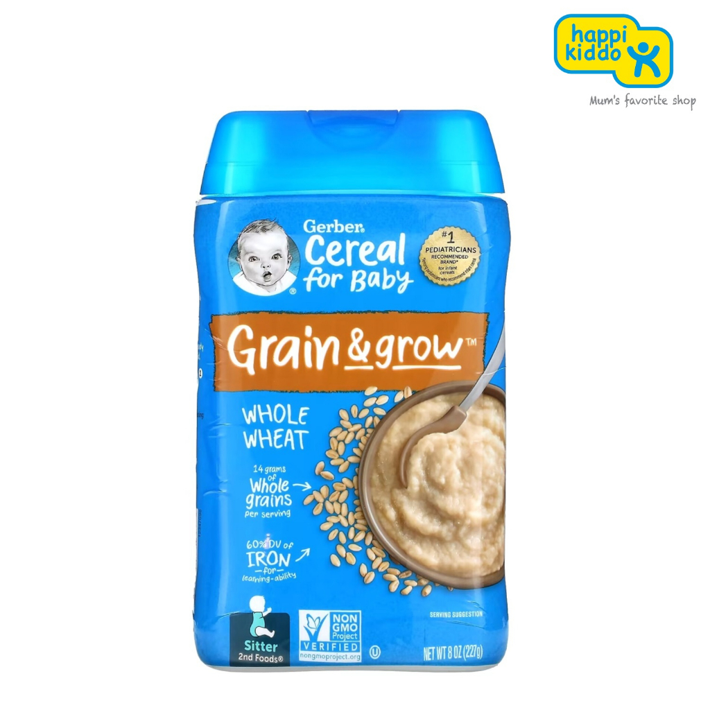Gerber Cereal for Baby 2nd Foods Whole Wheat Cereal NonGMO 8oz