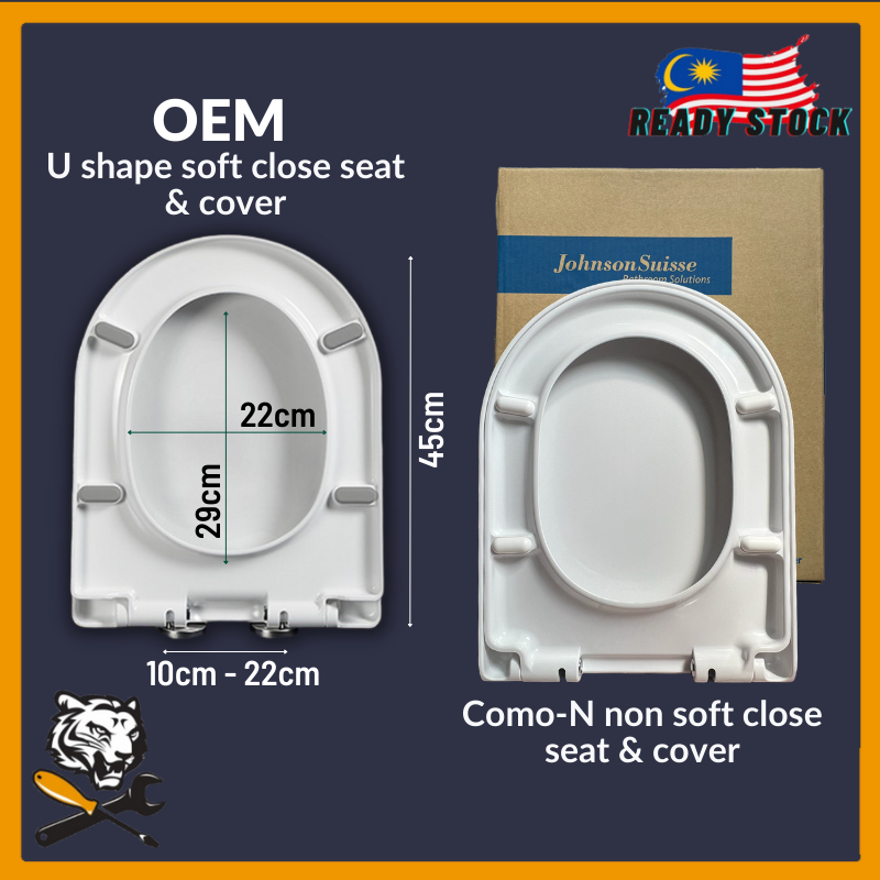 Johnson Suisse Ancona / ComoN Non Soft Close Toilet Seat & Cover