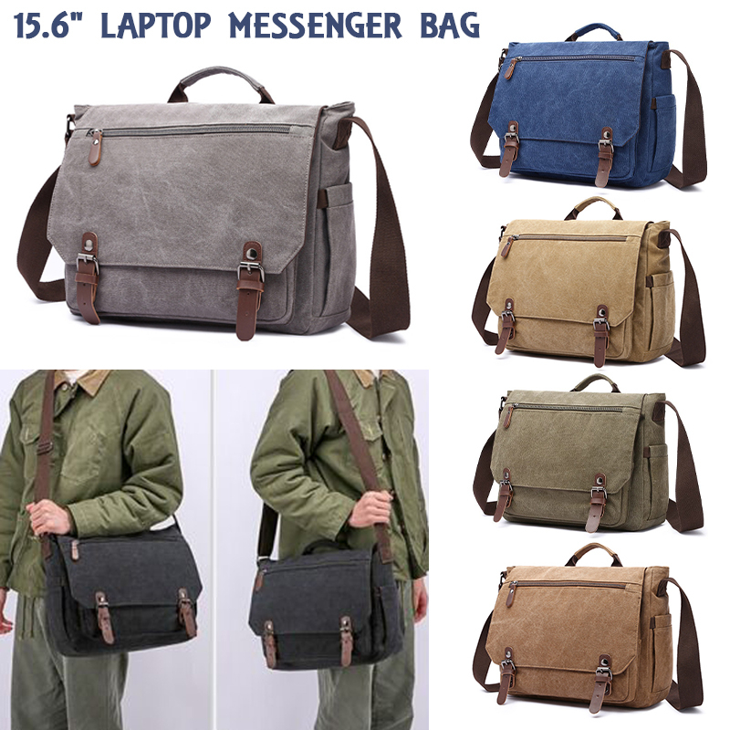 New Men Canvas Messenger Bag Vintage Brand Business Casual Travel