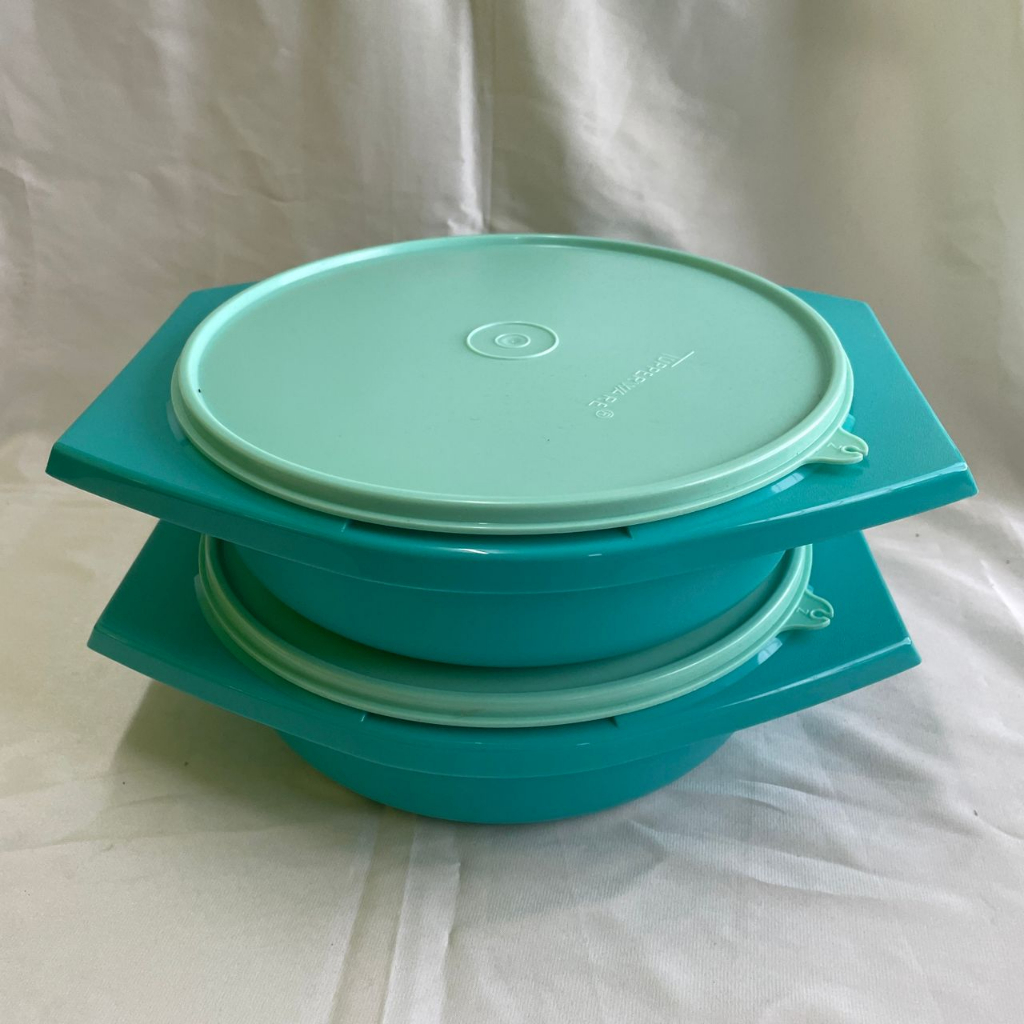 Tupperware Joy Keeper Round Server (Turquoise) Shopee Malaysia