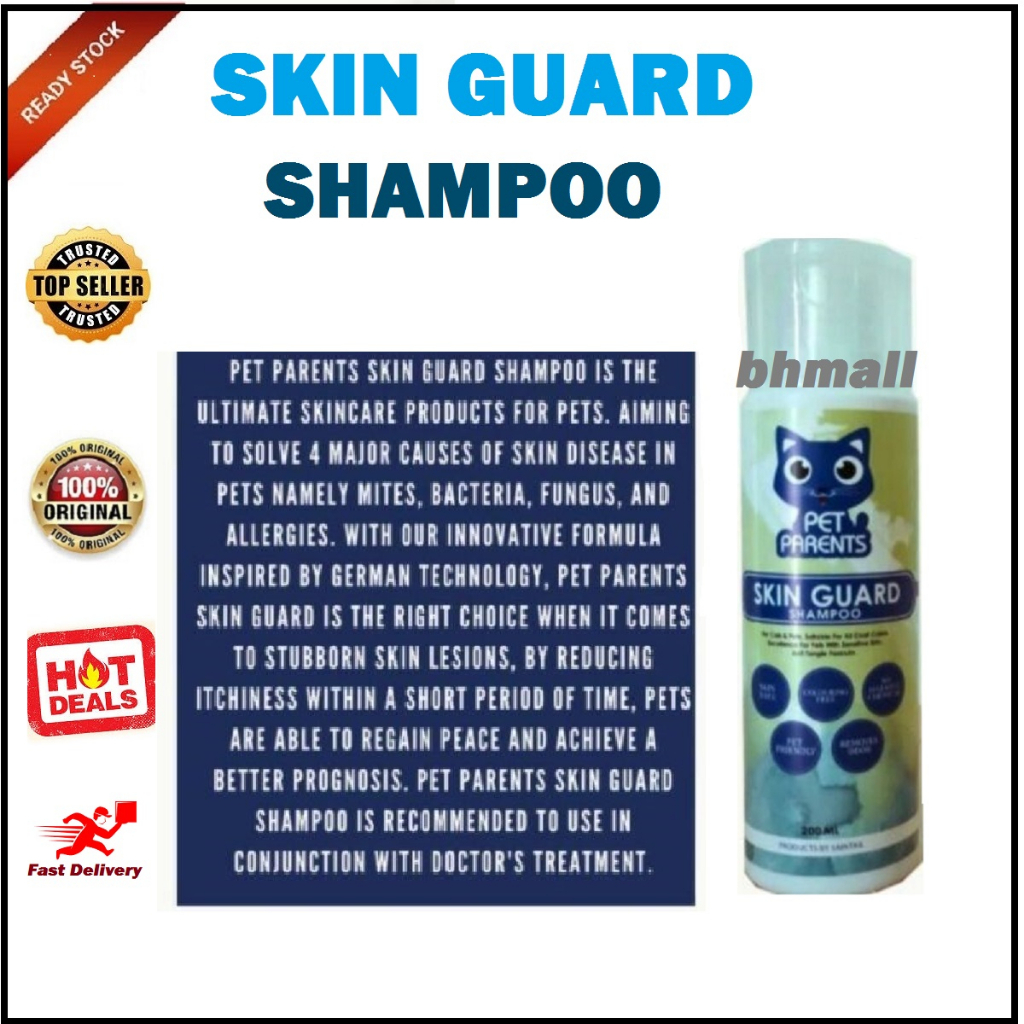 Ready Stock Saintail Pet Parents Skin Guard 200ml Pet Shampoo Medicated Shampoo Dogs Cats Shopee Malaysia