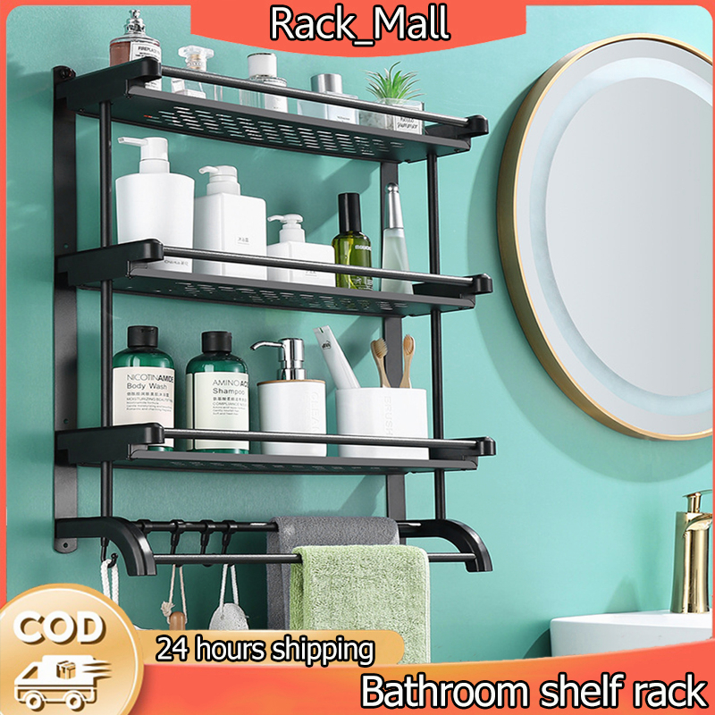 Bathroom Rack Stainless Steel Bathroom Towel Rack Shelf Shampoo Rack