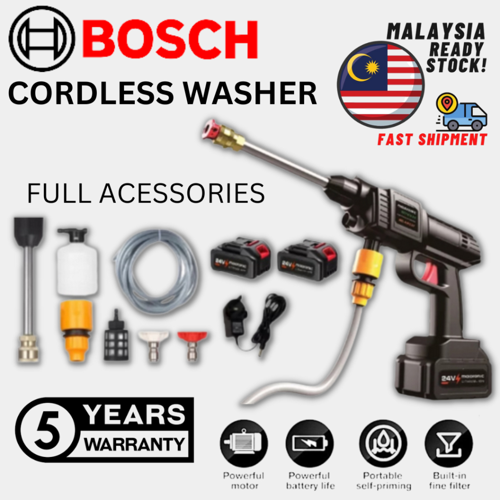 Bosch 999VF Water Jet Cordless Car Wash Floor Tiles Cleaner Spray Gun