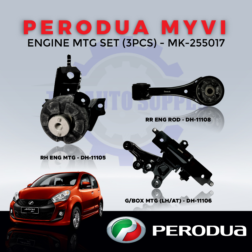MYVI 2017 (AUTO) ENGINE MOUNTING SET (3PCS) | Shopee Malaysia