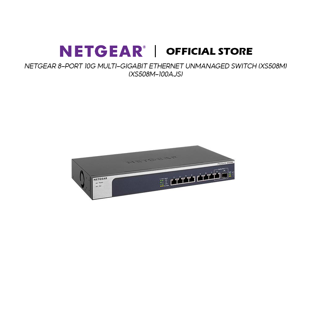 NETGEAR 8-Port 10G Multi-Gigabit Ethernet Unmanaged Switch (XS508M) - ( XS508M-100AJS) | Shopee Malaysia