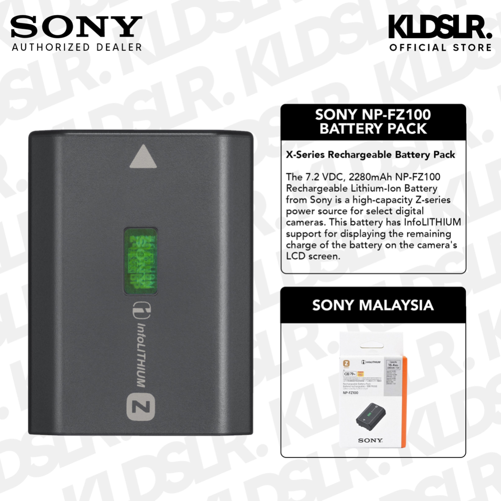 (100% ORIGINAL SONY ) - Sony NP-FZ100 / FZ100 Rechargeable Lithium-Ion ...