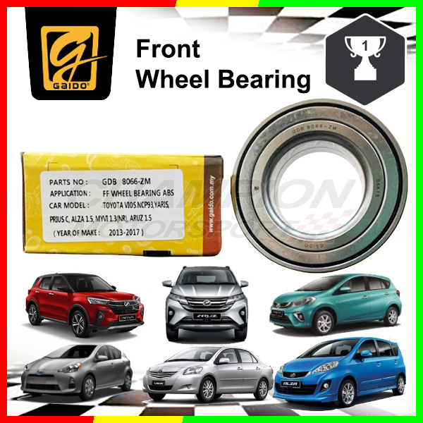GAIDO Front Wheel Bearing Toyota Vios NCP93 Prius C Perodua Alza Myvi ...