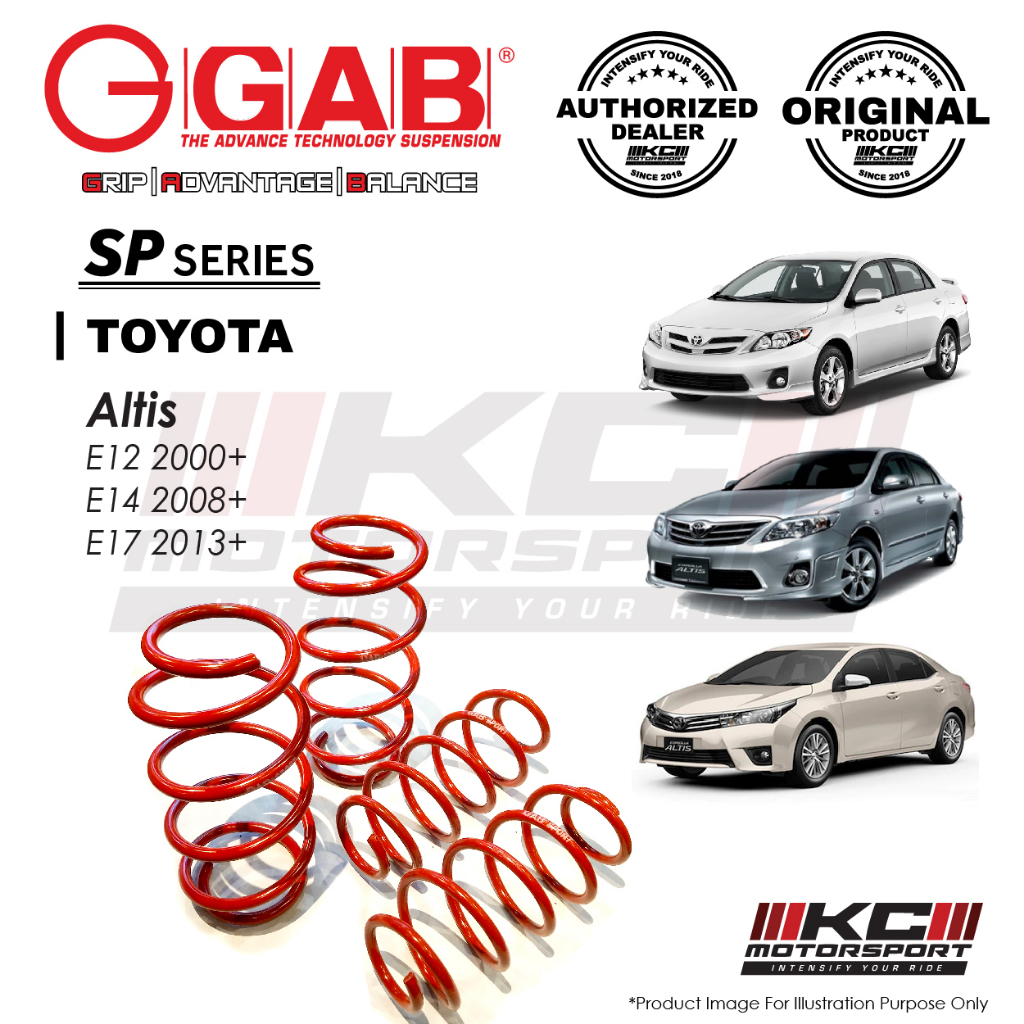 Toyota Altis E12 2001+ / E14 2008+ / E17 2013+ - GAB SP Series Sport ...