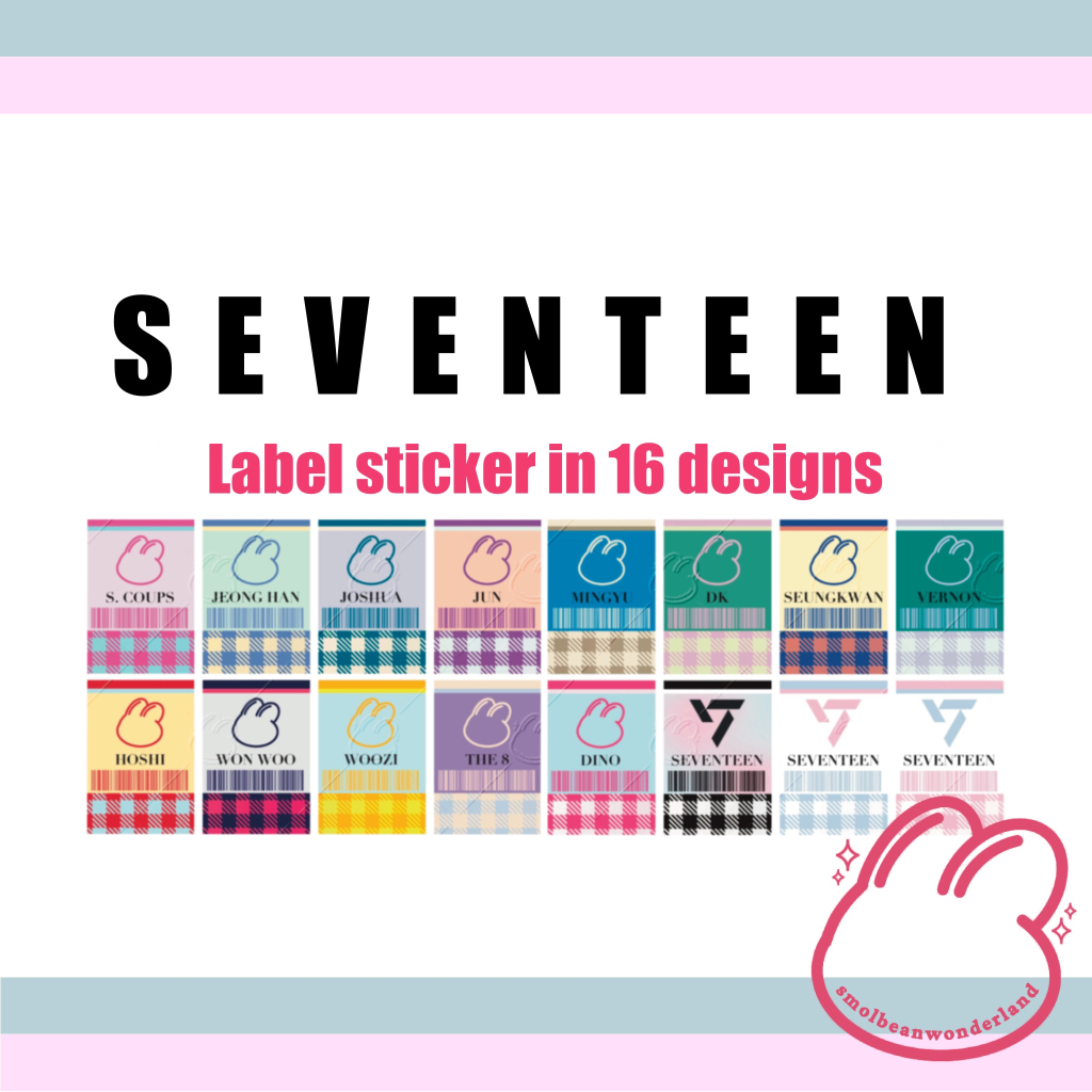 Printable SEVENTEEN 16 design sticker Scoups Jeonghan Joshua Jun Hoshi ...