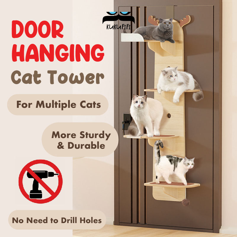 Hanging cat hotsell tree door