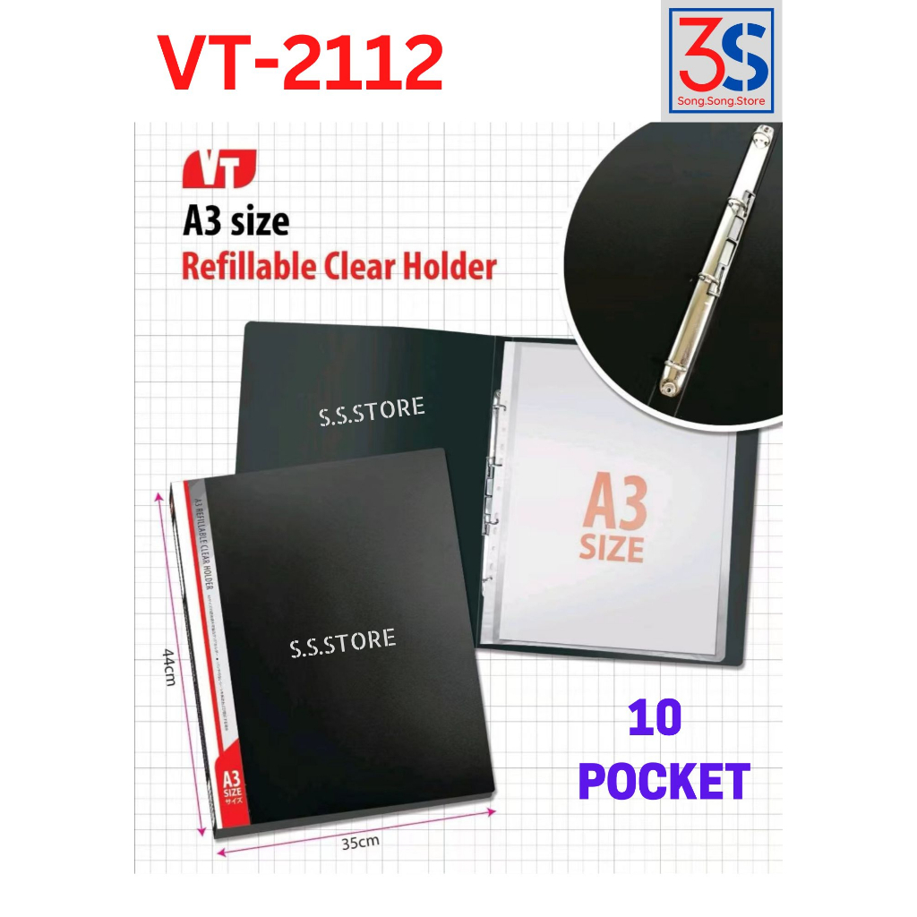 [ A3 CLEAR BOOK ] PP HARD COVER CLEAR BOOK (NON REFILLABLE / REFILLABLE ...