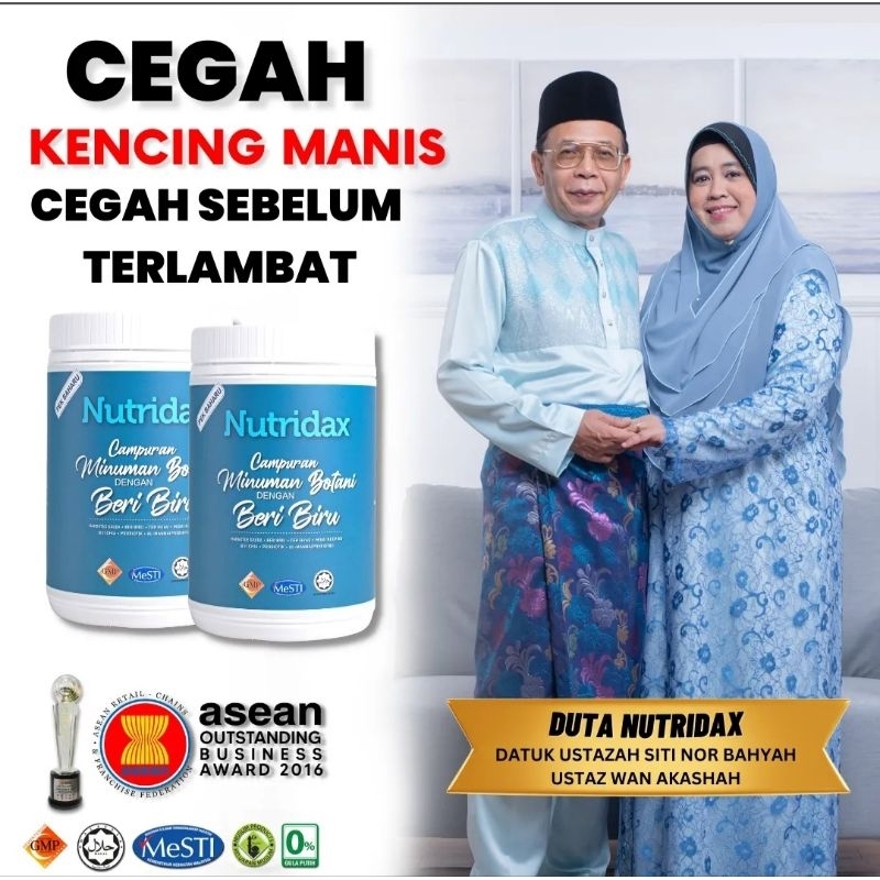 Original Hq Nutridax Minuman Botani Kawal Paras Gula Kencing Manis And Kolestrol 300g 1482