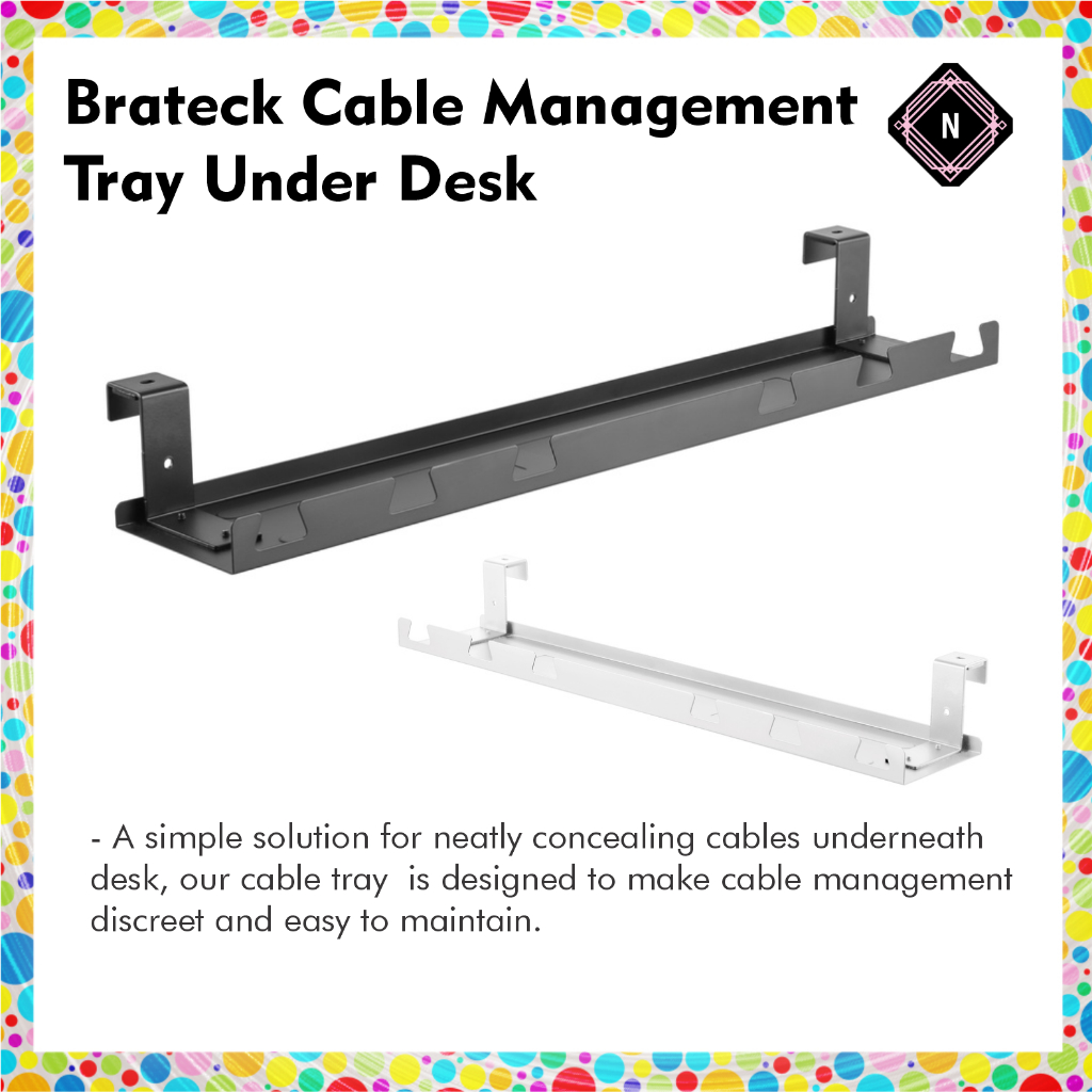 Brateck Cable Management Tray Under Desk Enjoy the clean desk without