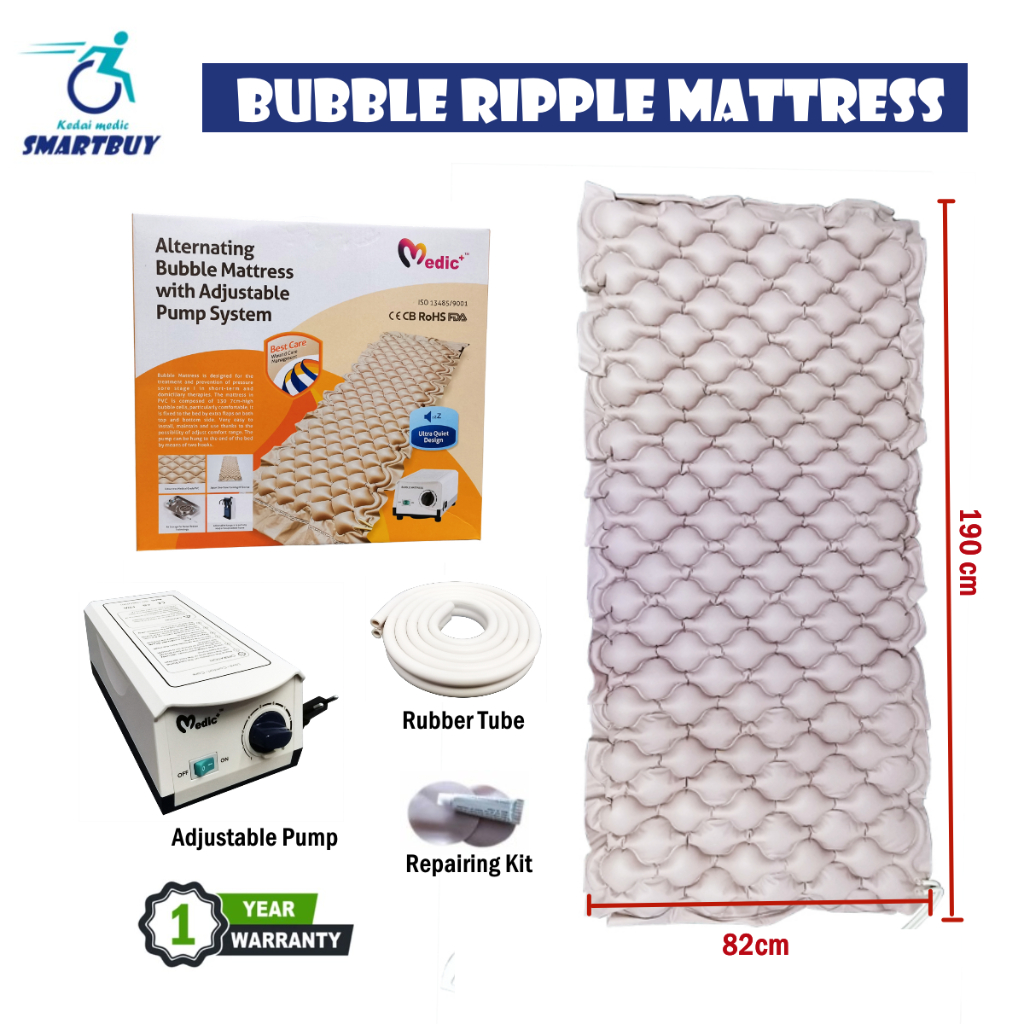 Anti-Decubitus Bubble Ripple Mattress With Adjustable Pump | Shopee ...