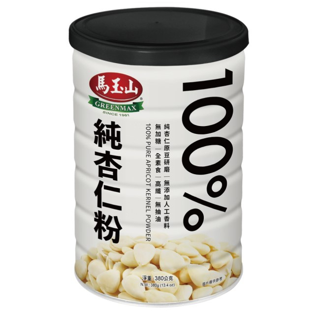 Greenmax 100Pure Apricot Kernel Powder (Can) 马玉山 100純杏仁粉 (380g