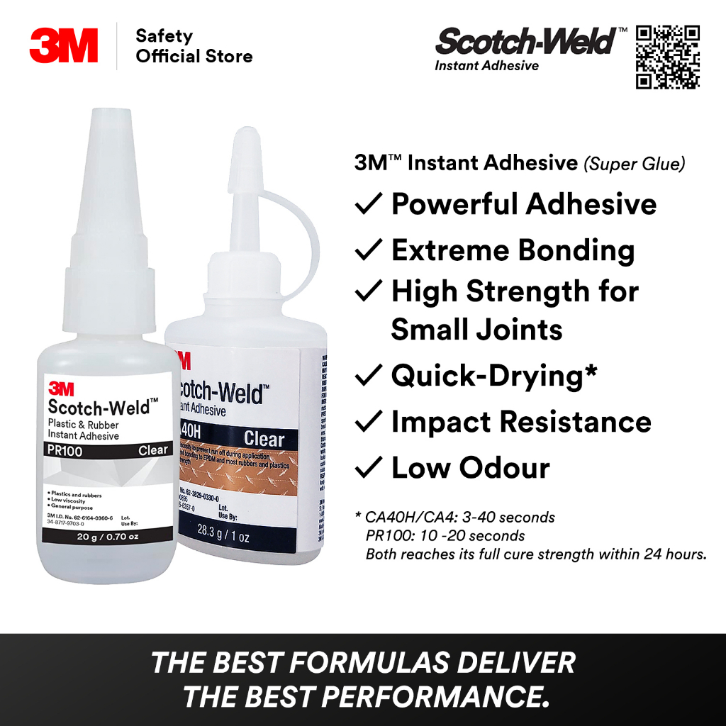 3M™ Scotch Weld Instant Adhesive PR100/ CA4/ CA40H/ Super Glue [1 ...