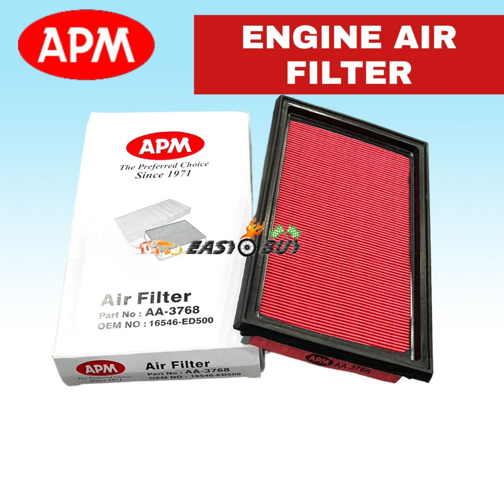 100 ORIGINAL APM ENGINE AIR FILTER NISSAN ALMERA GRAND LIVINA