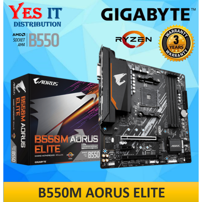 GIGABYTE B550M AORUS ELITE AM4 MATX Motherboard + AMD Ryzen™ 5000 ...