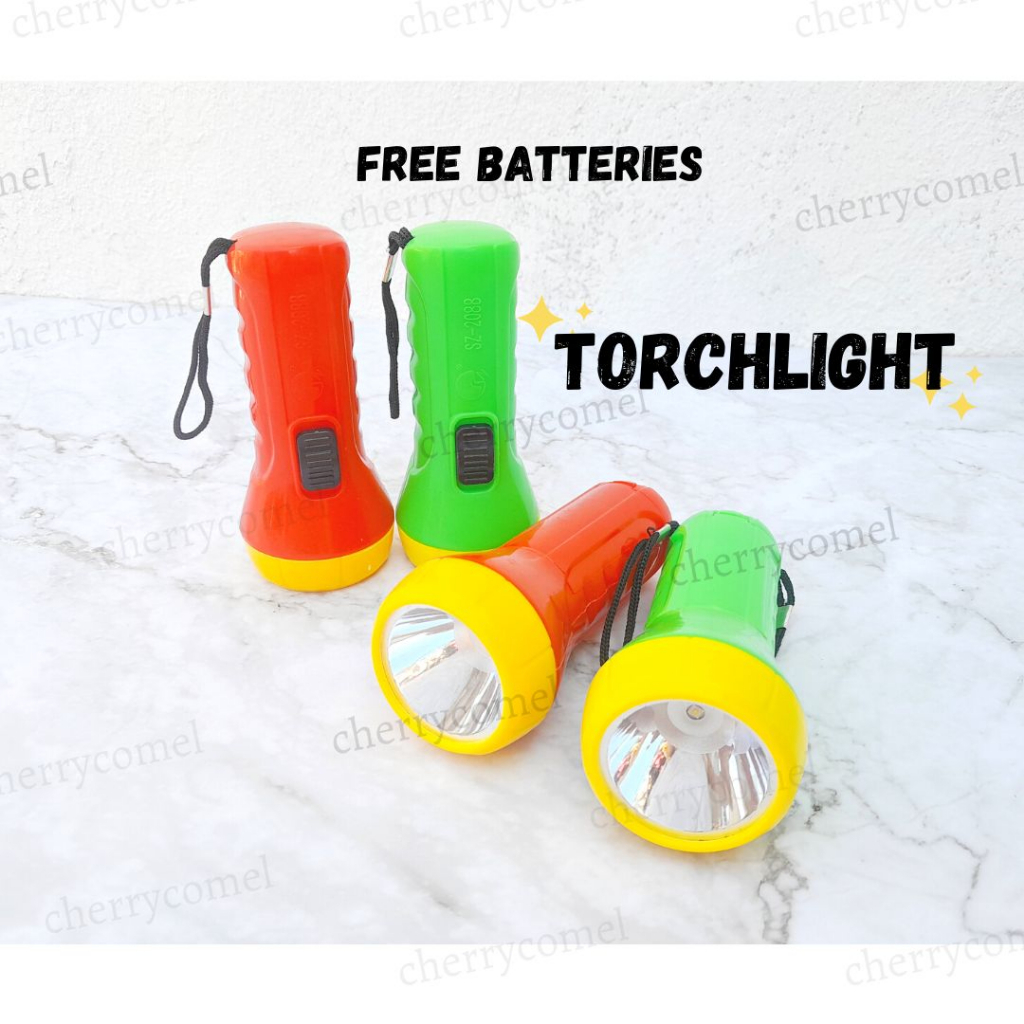 FREE BATTERIES! Small Torchlight Flashlight for Kids White Light Flash