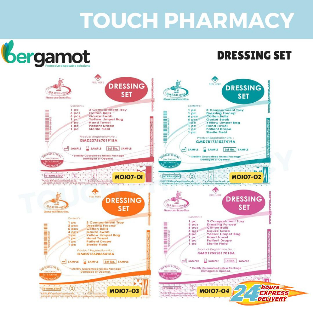 BERGAMOT M0107 Medtopia Sterile Dressing Set (0/1/2/3 FORCEPS) 1'S ...