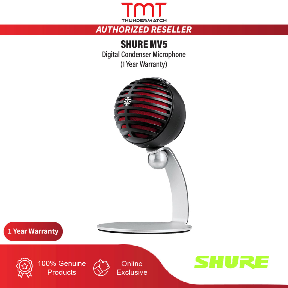 Aazon.co: Shure V5 Digital Condenser Icrophone With Cardioid - Plug