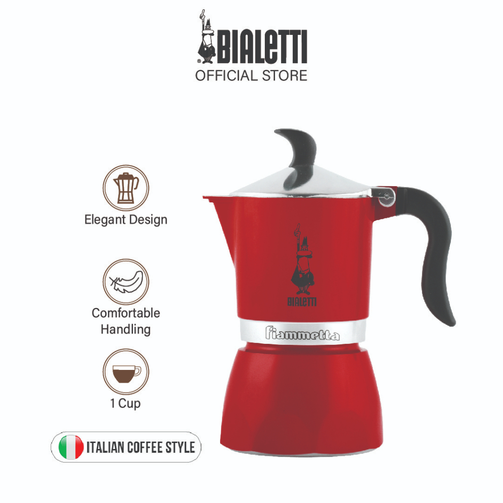 Bialetti Fiammetta Italian Moka Espresso Stovetop Coffee Maker Pot 4 Cups Induction - Grey