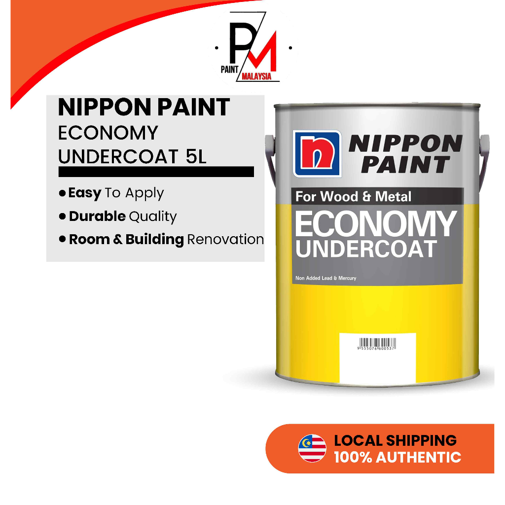 NIPPON Economy Undercoat 5L Wood Metal Paint Wood Undercoat Cat