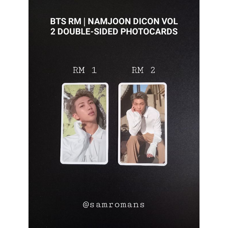 OFFICIAL BTS RM KIM NAMJOON DICON VOL DOUBLE SIDED PHOTOCARDS Shopee Malaysia