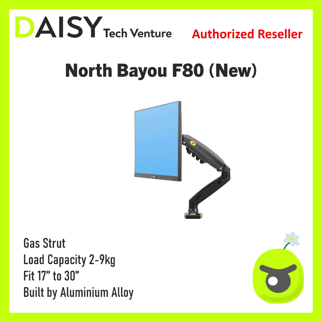 North Bayou NB F80 Gas Strut Desk Monitor Arm Monitor Mount Adjustable ...