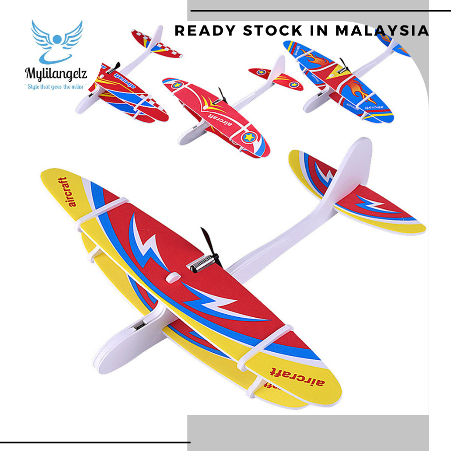 Mylilangelz SA DIY Biplane Glider Foam Powered Flying Plane