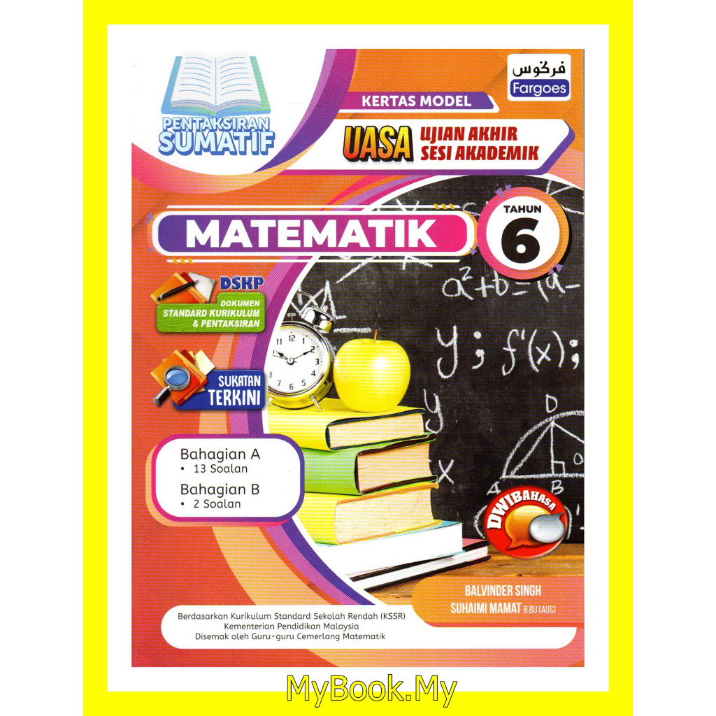 MyB Buku Latihan Kertas Model UASA Tahun Mathematics Matematik Dwibahasa Fargoes