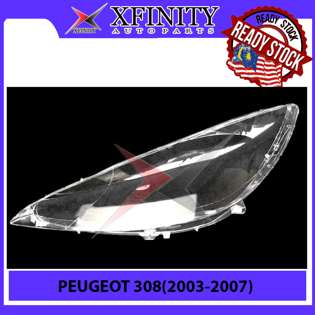 PEUGEOT 308 03 04 05 06 07 HEADLAMP COVER / HEADLIGHT COVER / HEADLAMP