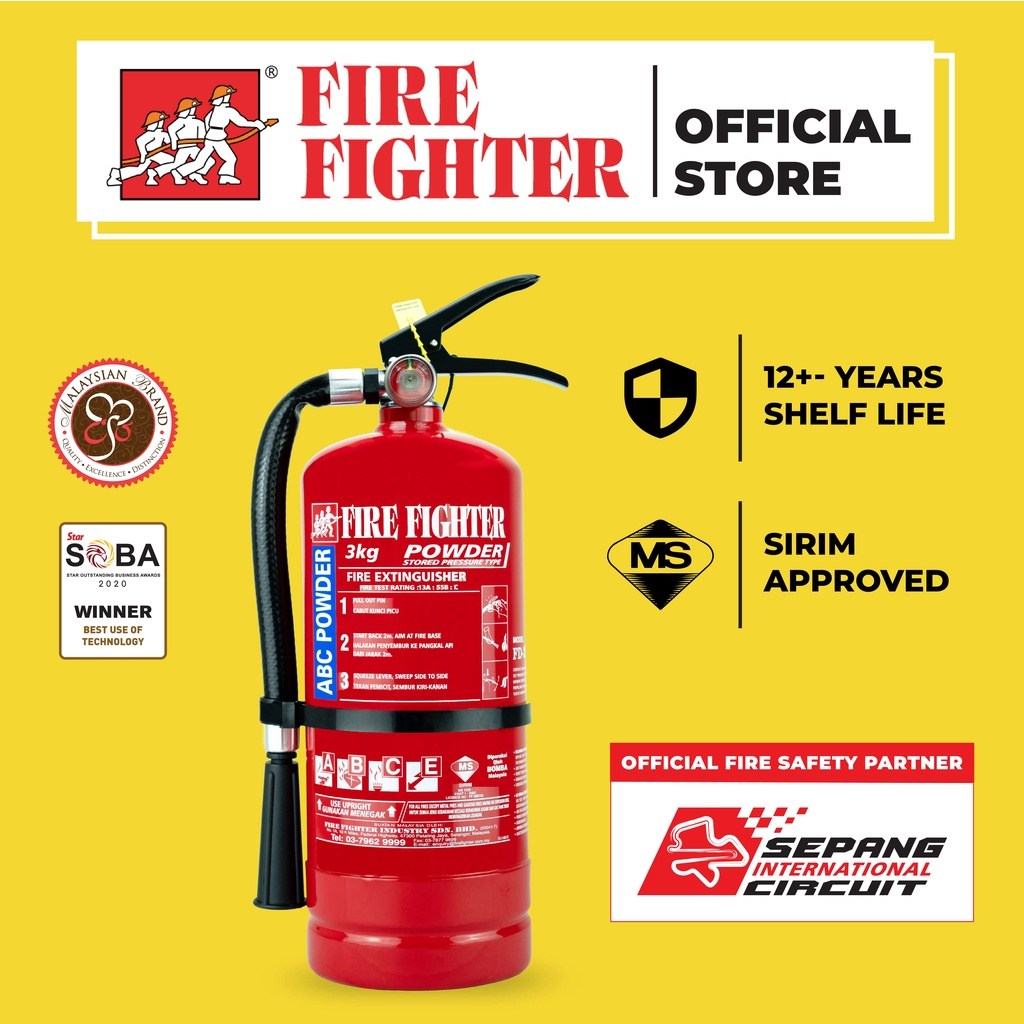 Fire Fighter Portable Fire Extinguisher (3kg) Best for Home Shopee