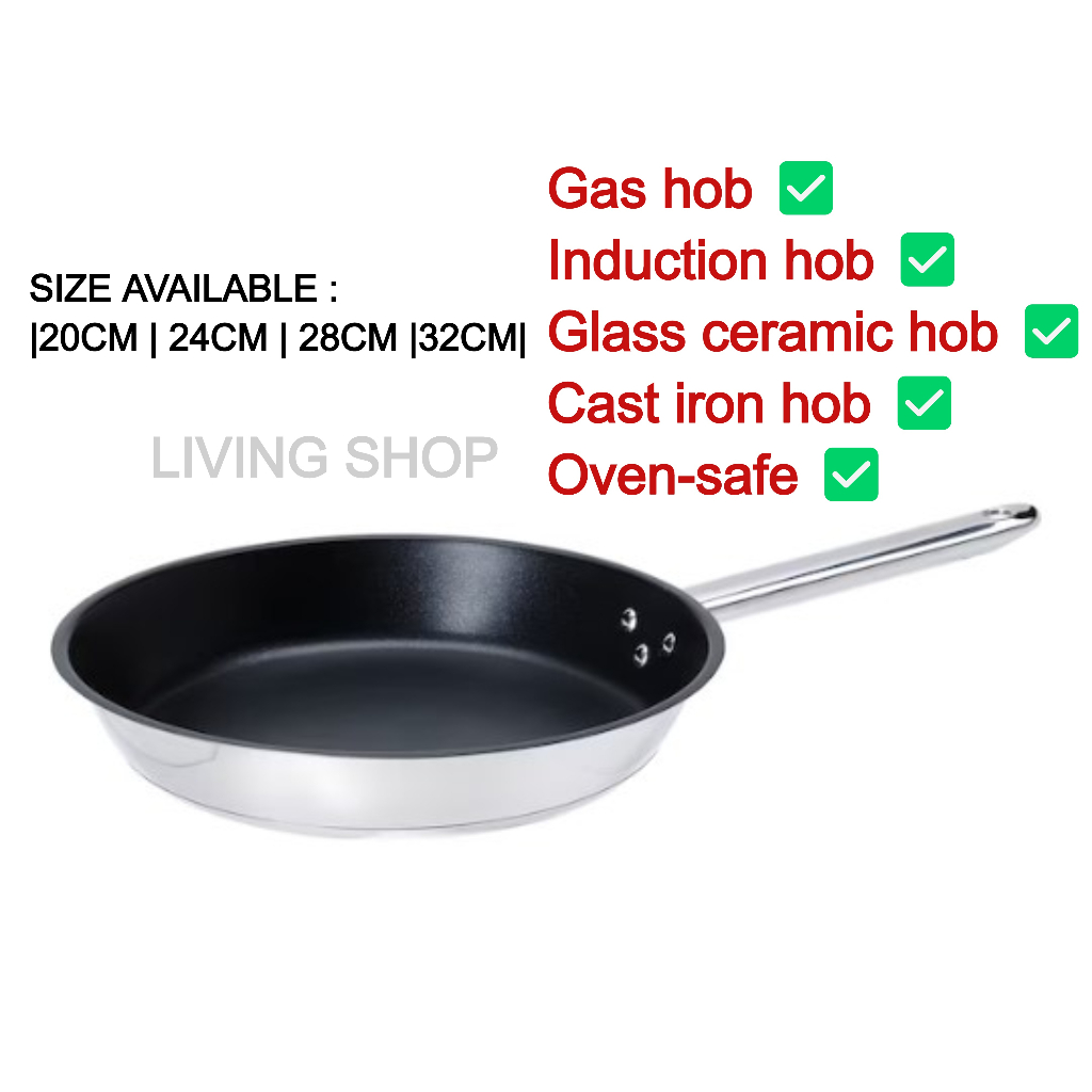 IKEA 365+ Assorted Size Non-Stick Frying Pan Cooking Pan Cookware Kuali Anti  Lekat Memasak with Handle