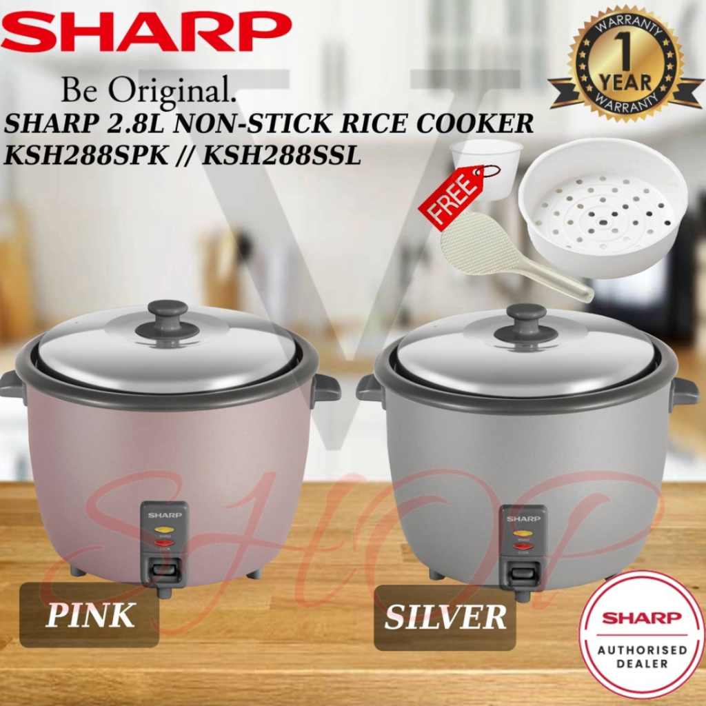 SHARP 2.8L NON-STICK INNER POT RICE COOKER KSH288SPK // KSH288SSL ...