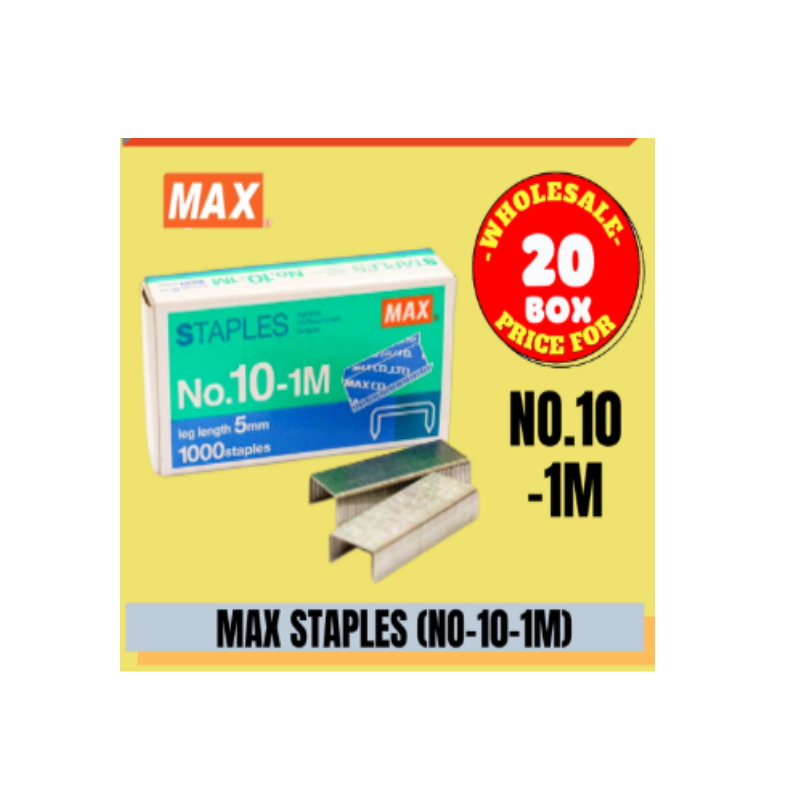 MAX Staples No.10-1M/Stapler Bullet/Dawai Kokot/Ubat Stapler/Office ...